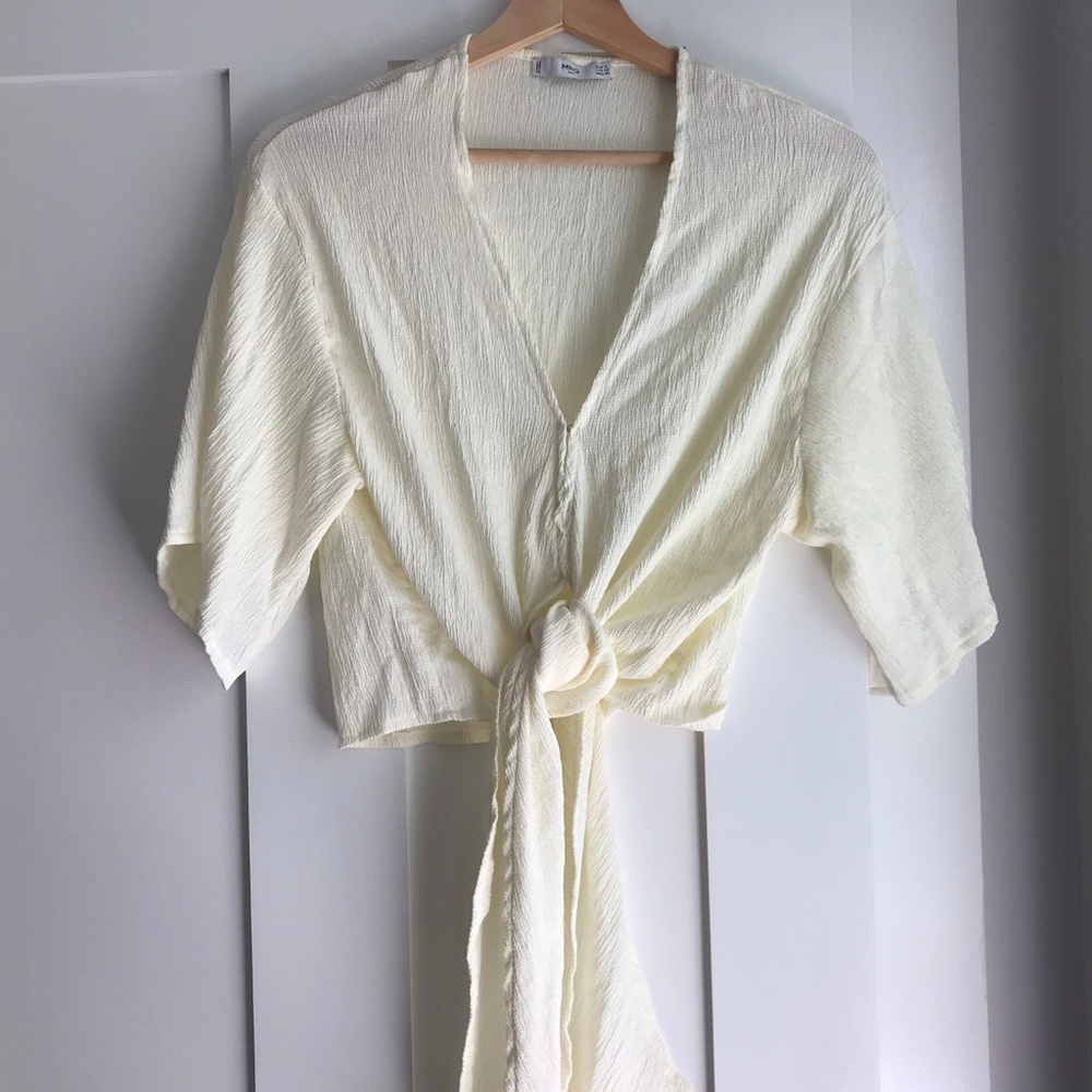 Mango Tie Front Crop Top